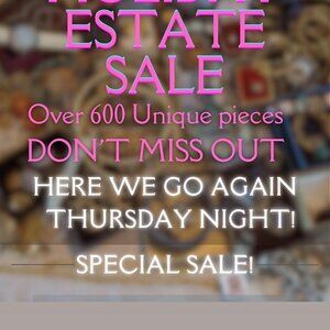 PART 2 of Our Estate Sale Thursday 5 30 pm Start Time